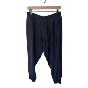 ATM Anthony Thomas Melillo Black 100%  Silk Jogger Pants Medium